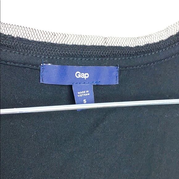 Gap Black Mesh Trim Ruffle Tank - Picture 4 of 7